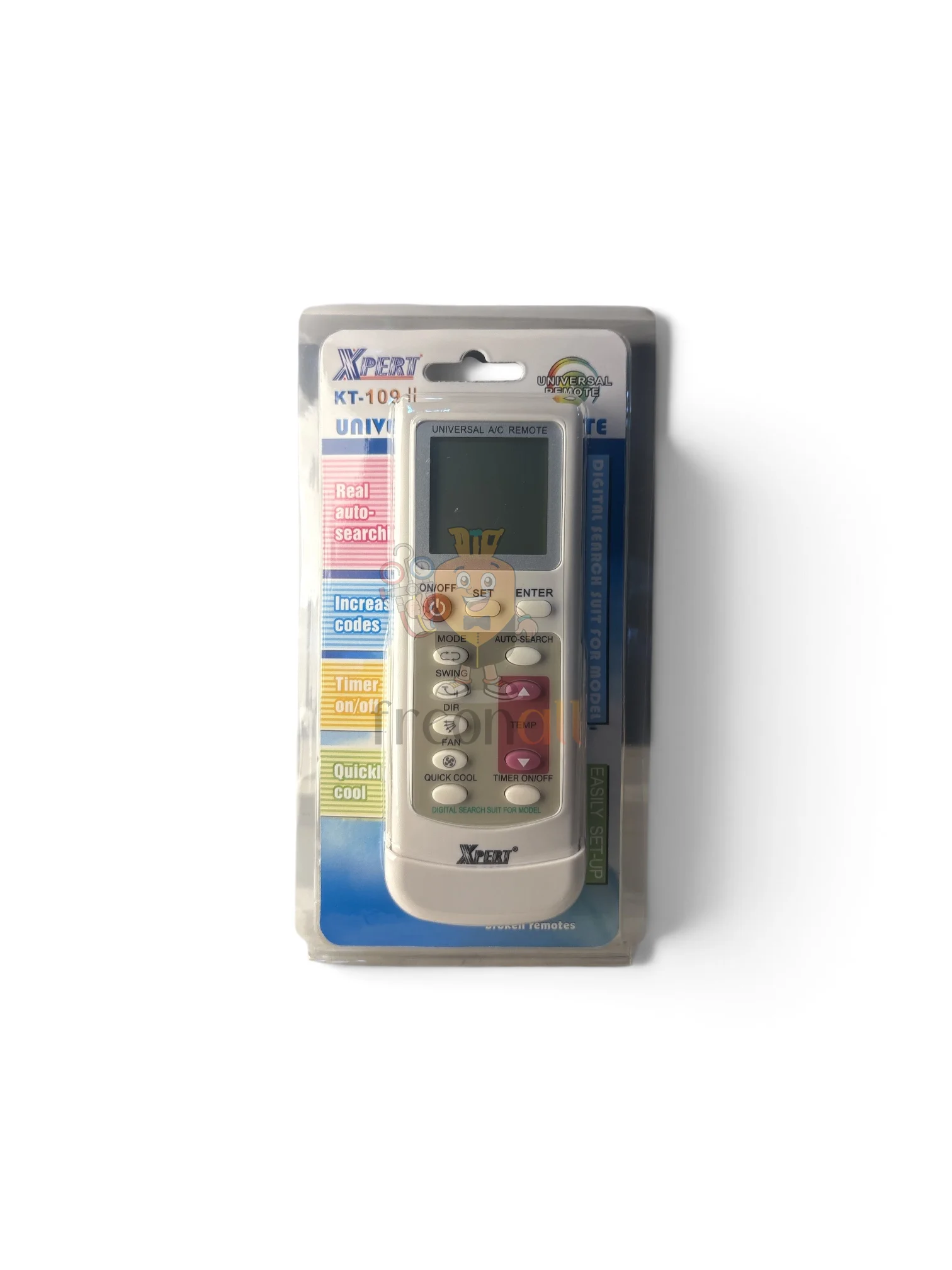 XPERT KT-109 II - კონდიციონერის უნივერსალური დისტანციური მართვის პულტი